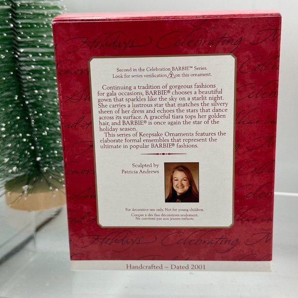 Hallmark Keepsake Ornament Celebration Barbie 2001 Edition Collectors Series - Picture 3 of 6